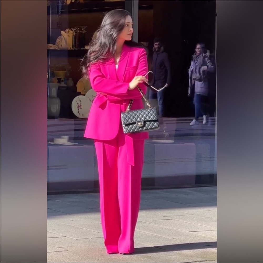 Zara set blazer and wide leg pants